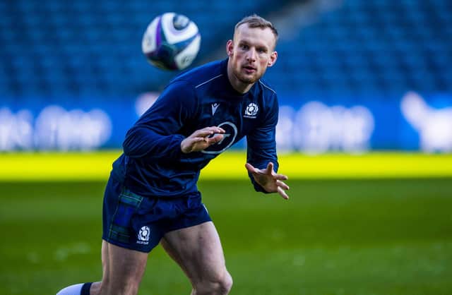 Scotland's Rory Hutchinson has been selected at full-back.  (Photo by Gary Hutchison / SNS Group/ SRU)
