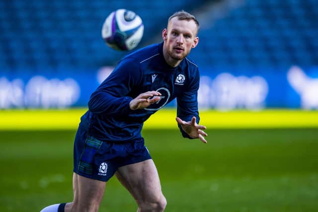 Scotland's Rory Hutchinson has been selected at full-back.  (Photo by Gary Hutchison / SNS Group/ SRU)