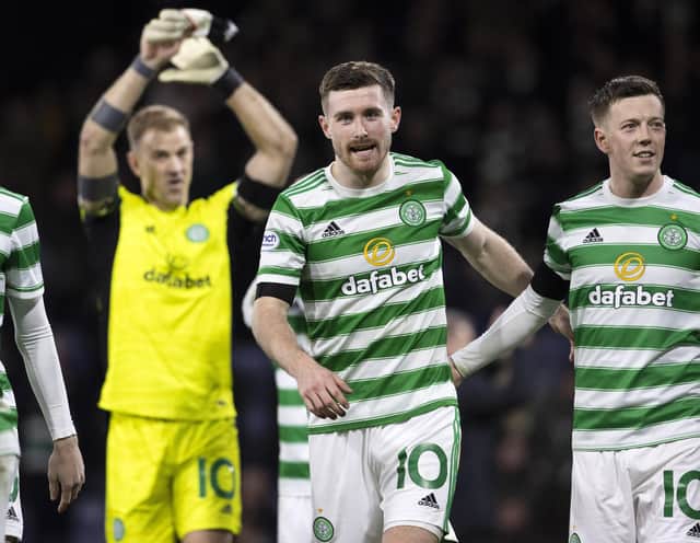 Celtic's Anthony Ralston at full time during a Premier Sports Cup semi-final match between Celtic and St Johnstone at Hampden Park, on November 20, 2021, in Glasgow, Scotland. (Photo by Alan Harvey / SNS Group)