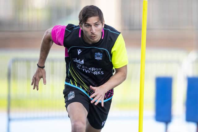 Sebastian Cancelliere during a Glasgow Warriors training session at Scotstoun.  (Photo by Ross MacDonald / SNS Group)