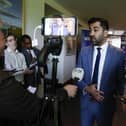 First Minister Humza Yousaf speaks to the media after speaking at the Scottish Council for Development and Industry (SCDI) forum at the Royal Bank of Scotland Business School in Edinburgh.