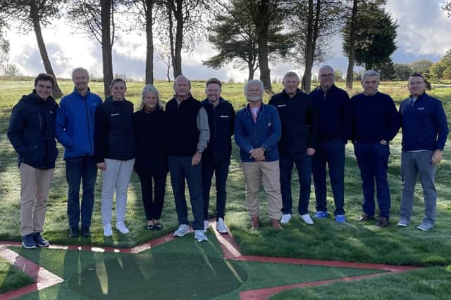 Staff members of Golf It! and members of the Arnold and Winnie Palmer Foundation at the Hogganfield Loch facility. Picture: Golf It!