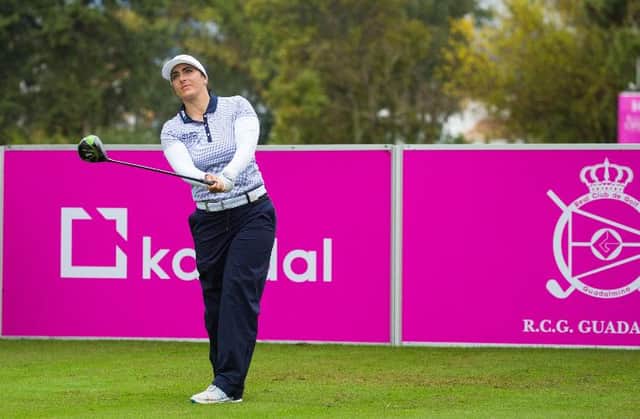 Kelsey MacDonald, who holed out for an eagle with her final shot of the day, has 11 holes of the second round to cmplete in the rain-hit Andalucía Costa Del Sol Open De Espana. Picture: Tristan Jones