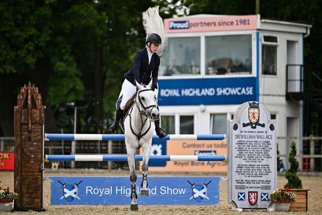 A rider competes in the Fox Hinter Championship at the Royal Highland Show at Ingliston in 2021. Thousands logged on to watch livestreaming of the show, which was held behind closed doors. (Photo by Jeff J Mitchell/Getty Images)