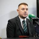 Hibs chief operating officer Ben Kensell during the club's AGM at Easter Road last month.  (Photo by Ewan Bootman / SNS Group)
