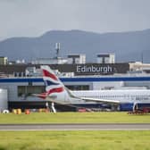 PIC LISA FERGUSON  03/10/2023Edinburgh Airport , Aeroplane, Planes, runwayBriyish Airways, EasyJet, Ryanair, Delta airlines
