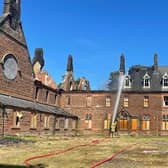 The first images showing the scale of the blaze have been released by the SFRS