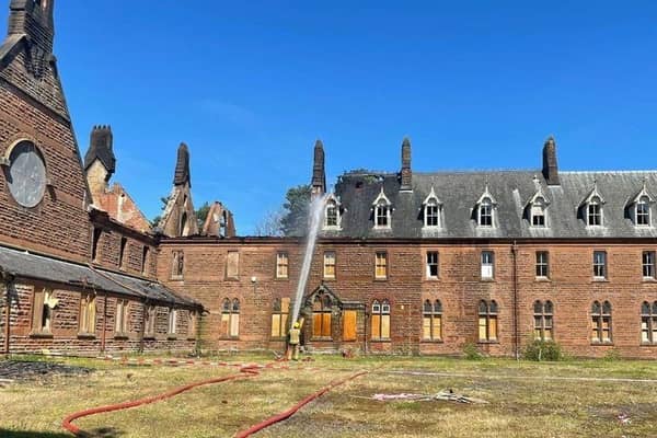 The first images showing the scale of the blaze have been released by the SFRS