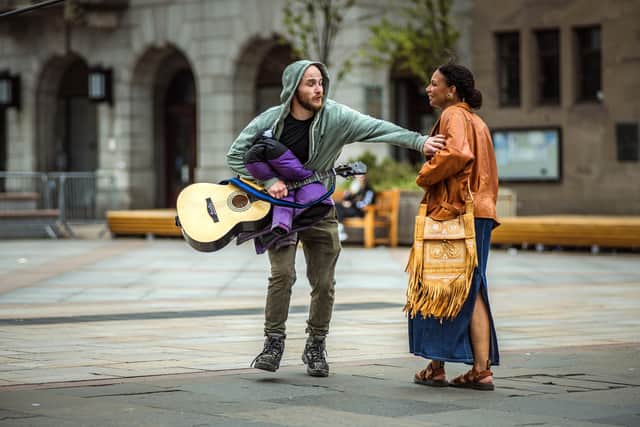 Lois Chimimba and Conor McCarron star in Dog Days. Picture: Grant Keelan