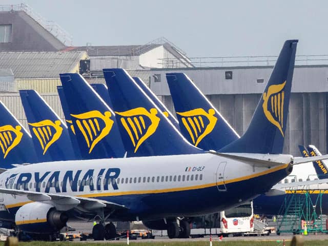 Ryanair passenger jets. Picture: Paul Faith/AFP via Getty Images