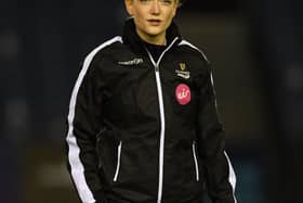 Hollie Davidson will referee her first men’s professional match when she takes charge of Newcastle Falcons v Castres. Picture: Ross MacDonald/SNS