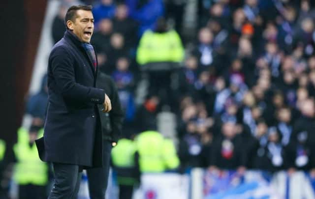 Rangers manager Giovanni van Bronckhorst saw his team bounce back from their Old Firm defeat with a comprehensive 5-0 win over Hearts at Ibrox. (Photo by Alan Harvey / SNS Group)