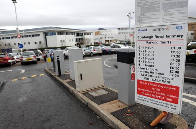 Parking charges at the Royal Infirmary are still in place