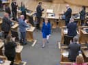 Outgoing First Minister Nicola Sturgeon leaves the main chamber after her last First Minster's Questions in the main chamber of the Scottish Parliament in Edinburgh. Picture: Jane Barlow/PA Wire