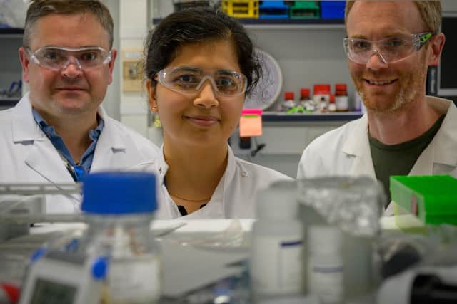 From left: Andrew Woodland, Rangeetha Jayaprakash, and Mark Bell. Picture: John Post.
