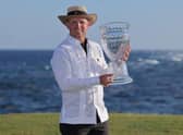 Matt Wallace poses with the trophy after winning the Corales Puntacana Championship at Puntacana Resort & Club, Corales Golf Course in Punta Cana. Picture: Jonathan Bachman/Getty Images.