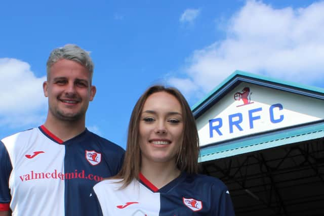 Women's team captain Tyler Rattray pictured with Kyle Benedictus modelling the new home kit, has announced she is quitting the side.