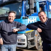 From left: Gordon Stanley from J&J Stanley Recycling and Mark Williams, CEO at NWH Group, at the Cowen Road site in Blaydon. Picture: The Bigger Picture Agency.