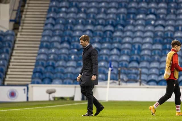 Rangers manager Steven Gerrard has been left with plenty to reflect upon after Thursday's Europa League defeat against Slavia Prague as he prepares for Sunday's trip to Celtic Park. (Photo by Alan Harvey / SNS Group)