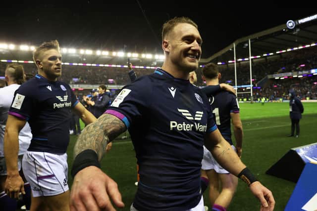 Stuart Hogg leads his team into battle against Wales.