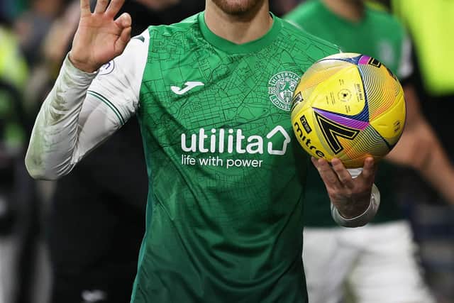 Martin Boyle, celebrating his cup semi-final Hampden hat trick, returns to the Hibs team to face Rangers again after suspension