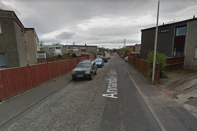 The attack happened in Annandale Gardens, Glenrothes. Pic: Google