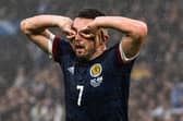 John McGinn celebrates after scoring to make it 1-1 during Scotland's win over Israel on Saturday. Picture: SNS