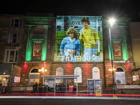 An image from romantic comedy film Gregory’s Girl was projected onto the Filmhouse in Edinburgh after its sudden closure. Picture: Jane Barlow