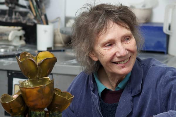 Alison Robinson at work in her studio (Picture: Mark Jackson)