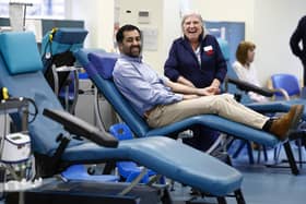 First Minister Humza Yousaf gave blood over Christmas but is his government doing enough for patients? (Picture: Jeff J Mitchell/Getty Images)