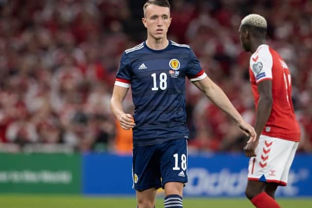 Turnbull picked up caps against Denmark and Moldova and is in line for more against the same opponents this week (Photo by Alan Harvey / SNS Group)