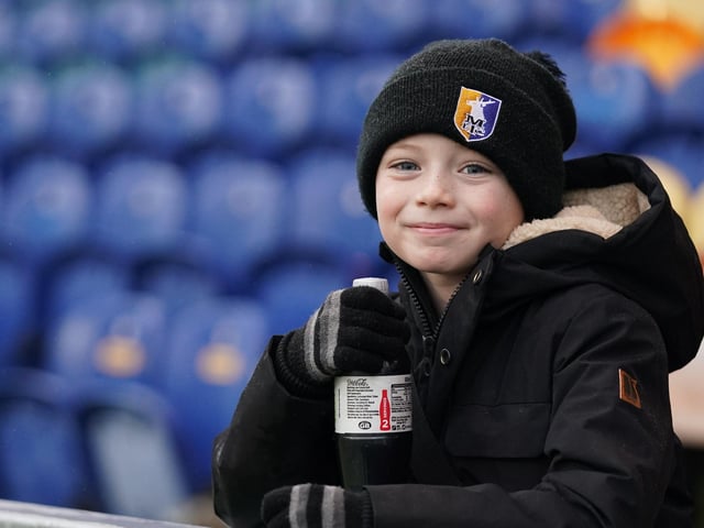 Some of the fans who watched Mansfield draw 2-2 with Port Vale on 26th December 2019.