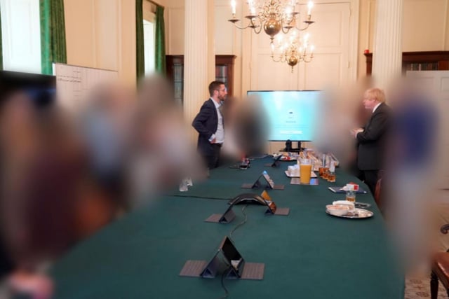 Taken on June 19th, 2022, showing a gathering in the Cabinet Room in No 10 Downing Street on the Prime Minister's birthday.