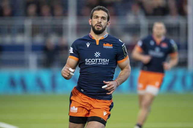 Edinburgh winger Ramiro Moyano may not play again this season. (Photo by Ross MacDonald / SNS Group)