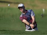 Martin Laird splashes out of a bunker during a practice round for the Sentry Tournament Of Champions at the Kapalua Plantation Course in Kapalua, Hawaii. Picture: Gregory Shamus/Getty Images.