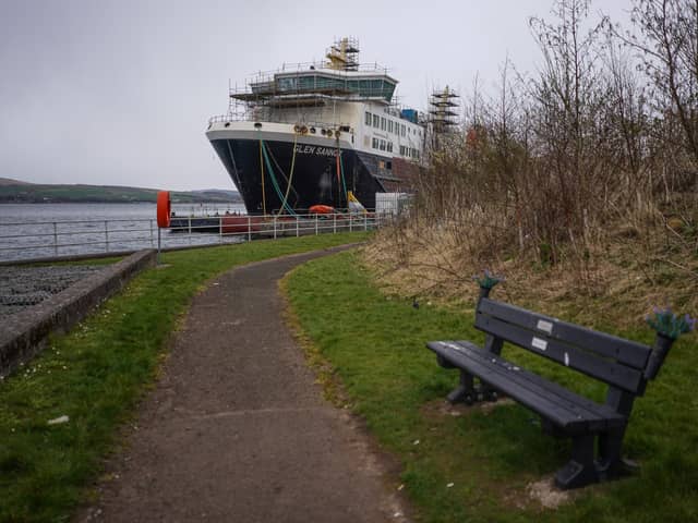 The Glen Sannox ferry pictured at the Ferguson Marine shipyard last year (Picture: Peter Summers/Getty Images)