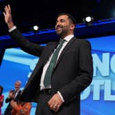 Humza Yousaf addressed the SNP conference for the first time as party leader, where he pledged an extra £300 million for the NHS to cut waiting lists. (Photo by Peter Summers/Getty Images)