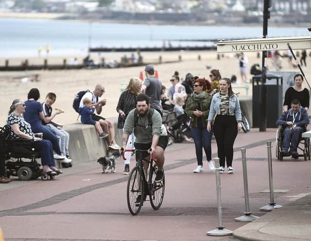 The May bank holiday Monday saw people flock to Portobello beach.
