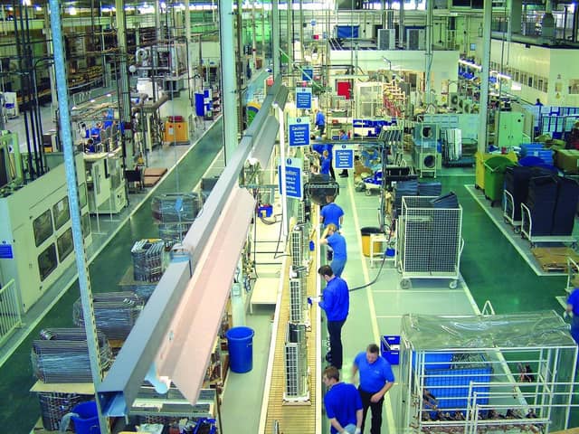 Mitsubishi Electric's Livingston factory complex, where the firm is the largest manufacturer of heat pumps in the UK.
