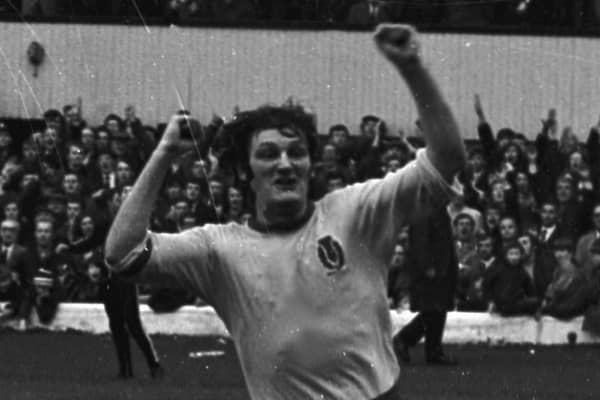 Bone celebrates for Partick Thistle in that final against Celtic.