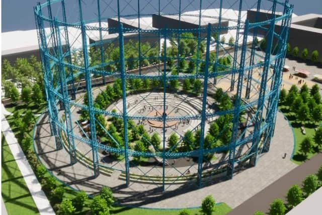 A new Gasholder Park is proposed to be created on Edinburgh's waterfront in the next few years. Image: Tetra Tech