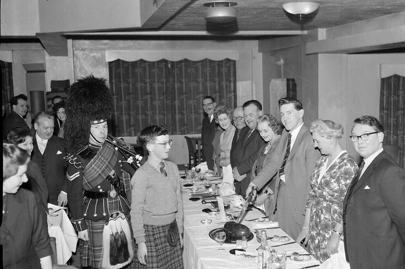 The Corstorphine Progressive Association Burns Supper in the Maybury Road House in 1962.