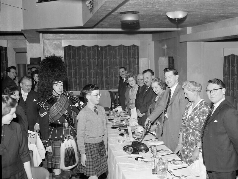 The Corstorphine Progressive Association Burns Supper in the Maybury Road House in 1962.