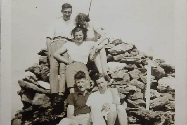 The three Harvie sisters were joined by two joiners on a climb up Ben More, near Crianlarich.