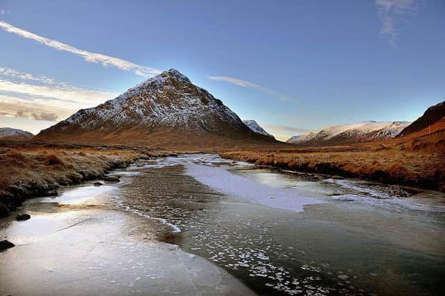 Police Scotland said the pair, aged 21 and 27, had to be rescued on their descent of Buachaille Etive Mòr at 3:25pm on Thursday, after one of them suffered a leg injury as light was fading.  (Photo by Jeff J Mitchell/Getty Images)