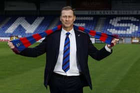 Duncan Ferguson  is unveiled as the new manager of Inverness Caledonian Thistle at the Caledonian Stadium. (Photo by Mark Scates / SNS Group)