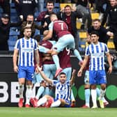 Shane Duffy, left, reacts as Burnley score through James Tarkowski. Picture: SNS