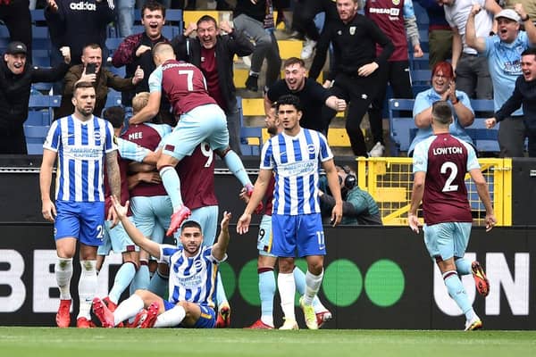 Shane Duffy, left, reacts as Burnley score through James Tarkowski. Picture: SNS