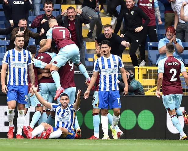 Shane Duffy, left, reacts as Burnley score through James Tarkowski. Picture: SNS