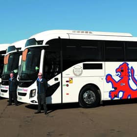 Part of the Caledonian Travel coach fleet. Picture: Andy Forman